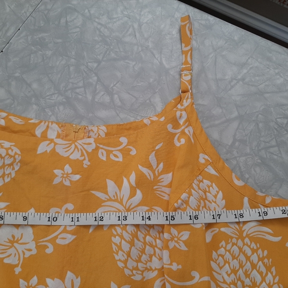 🍍Vintage yellow pineapple print made in Hawaii dress XL🍍🍍 - Picture 5 of 7